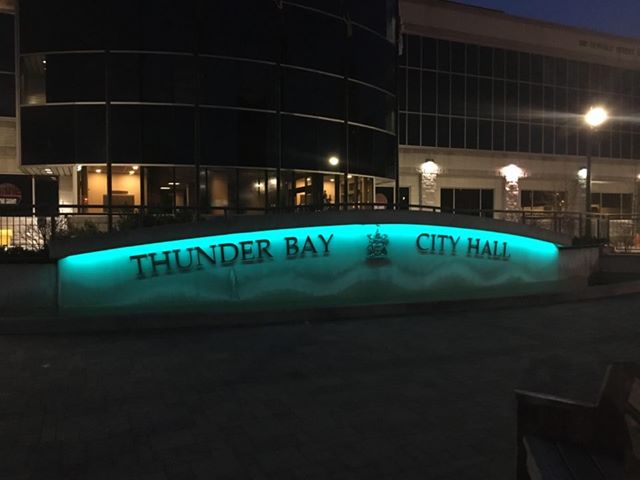 Thunder Bay City Hall teal