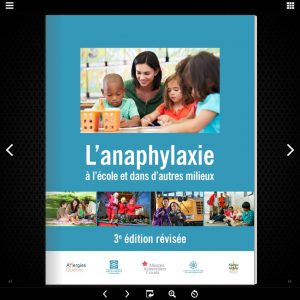 L'anaphylaxie a l'ecole et dans d'autres milieux, 3e edition flipbook