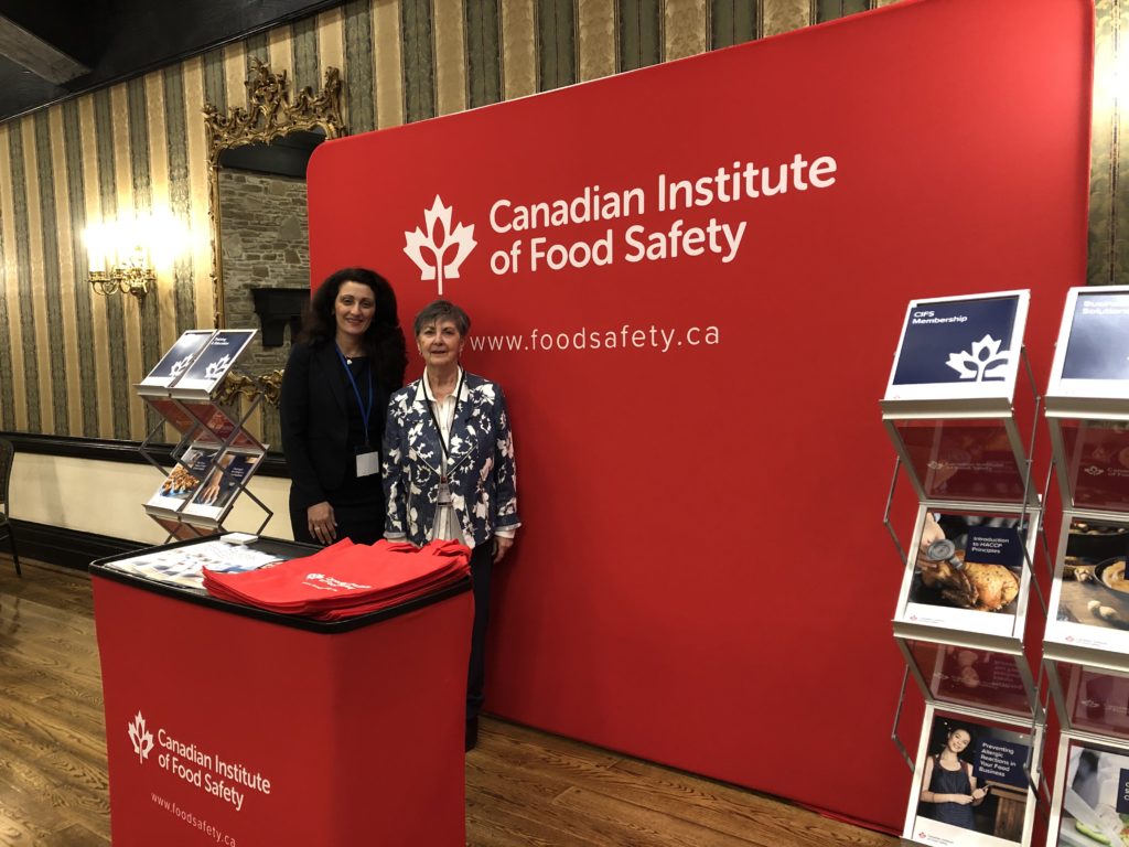 Beatrice and Marilyn speaking at the Canadian Institute of Food Safety