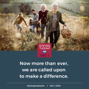 Now more than ever, we are called upon to make a difference. GivingTuesday graphic.