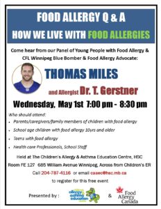 Youth with Food Allergy Q&A poster