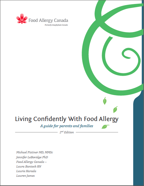 Cover page of Living confidently with food allergy handbook