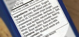 Product ingredient label