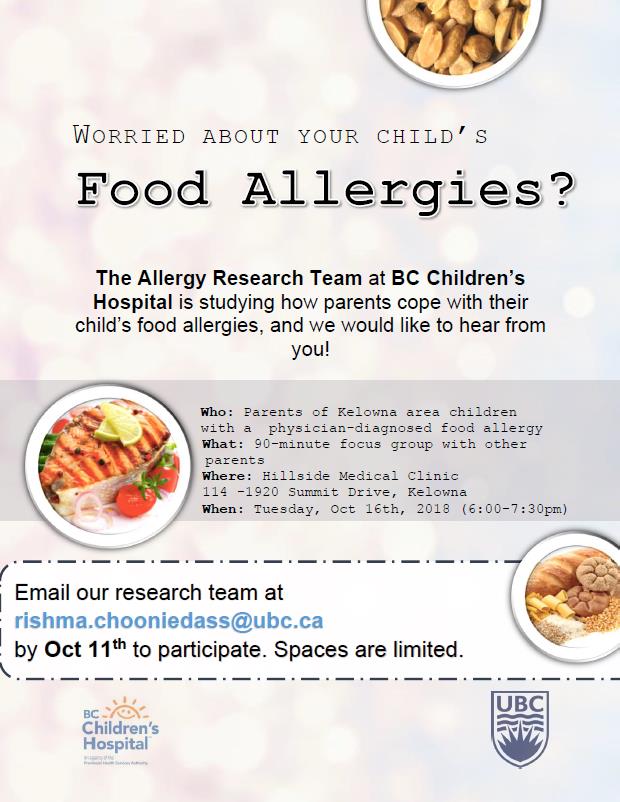 Advocacy and research - October 2018 - Food Allergy Canada