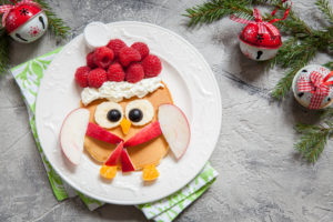 Owl pancake for Christmas breakfast